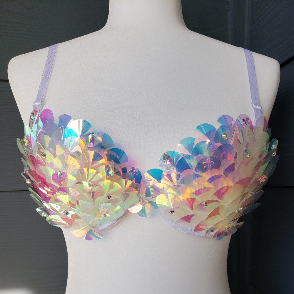 NEW Unicorn Rave Bra Sequin Rave Bra